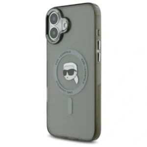 Wholesale Karl Lagerfeld KLHMP16MHLSKIK Apple iPhone 16 Plus hardcase IML Metal Karl Head MagSafe black - KLD21764 - {ean13} - Hurt