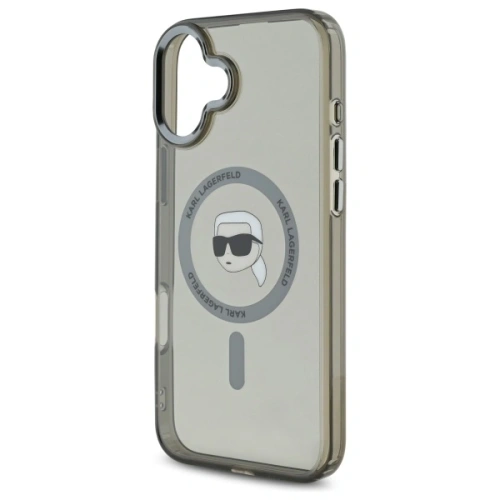 Etui Karl Lagerfeld KLHMP16MHLSKIK Apple iPhone 16 Plus hardcase IML Metal Karl Head MagSafe czarny/black