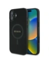 Guess GUHMP16SPSAHMCK Apple iPhone 16 keménytok Saffiano Classic Logo MagSafe fekete