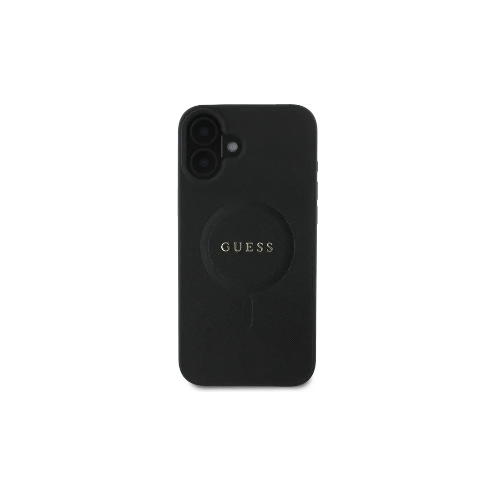 Hurtownia GSM - Etui Guess GUHMP16SPSAHMCK Apple iPhone 16 hardcase Saffiano Classic Logo MagSafe czarny/black - GUE3663 - {ean13} - Hurt