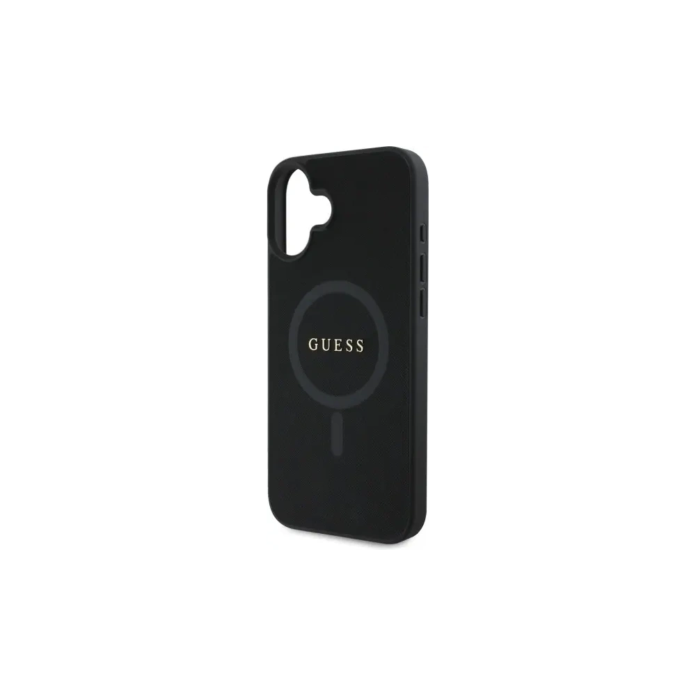 Hurtownia GSM - Guess GUHMP16SPSAHMCK Apple iPhone 16 carcasă dură Saffiano Classic Logo MagSafe neagră - GUE3663 - {ean13} - Hurt