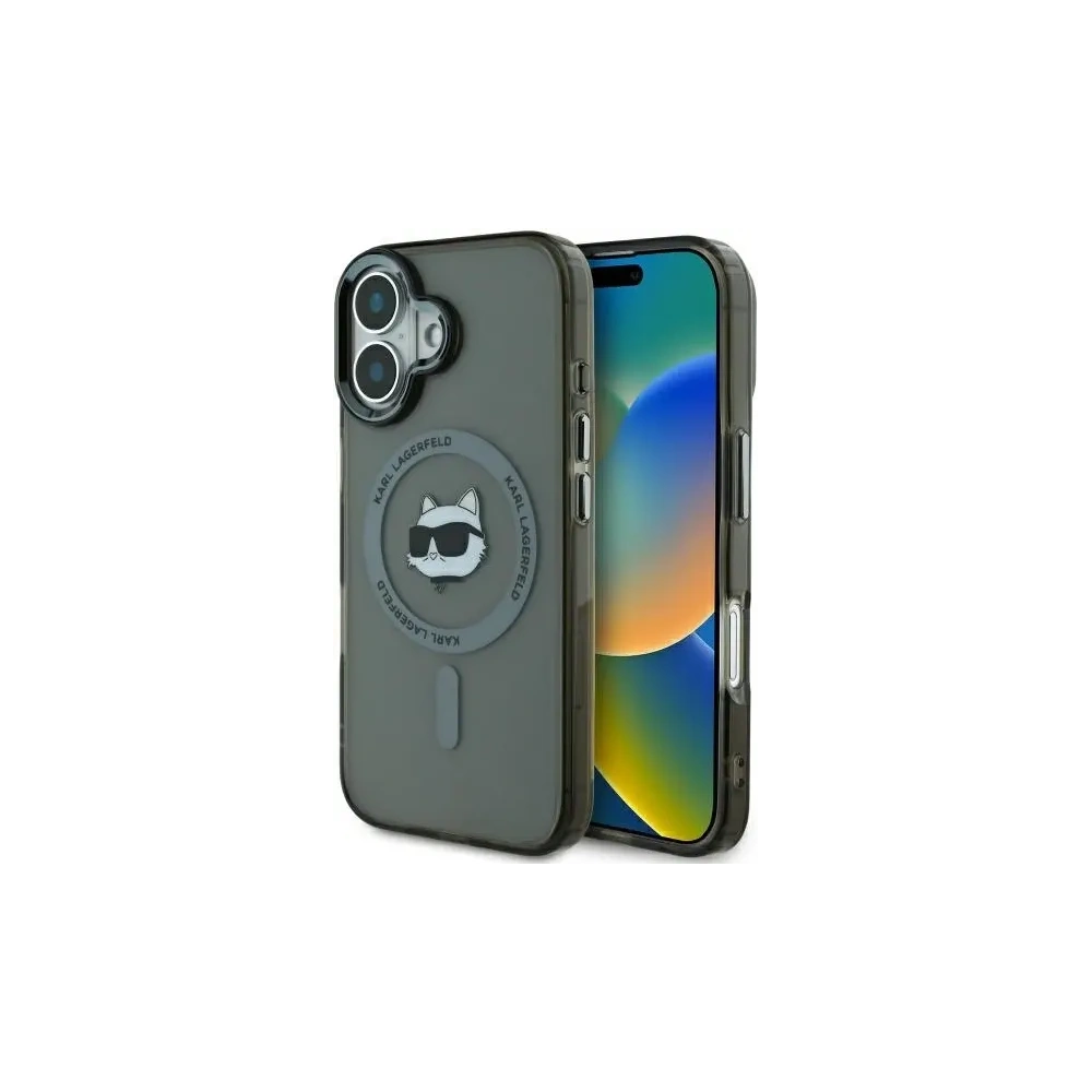 Hurtownia GSM - Etui Karl Lagerfeld KLHMP16SHLSCHK Apple iPhone 16 hardcase IML Metal Choupette Head MagSafe czarny/black - KLD21766 - {ean13} - Hurt