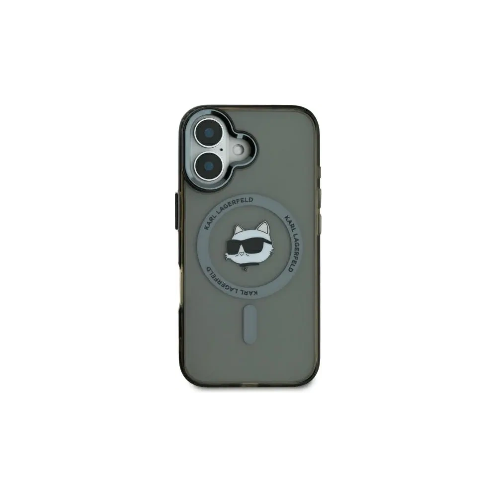 Hurtownia GSM - Etui Karl Lagerfeld KLHMP16SHLSCHK Apple iPhone 16 hardcase IML Metal Choupette Head MagSafe czarny/black - KLD21766 - {ean13} - Hurt