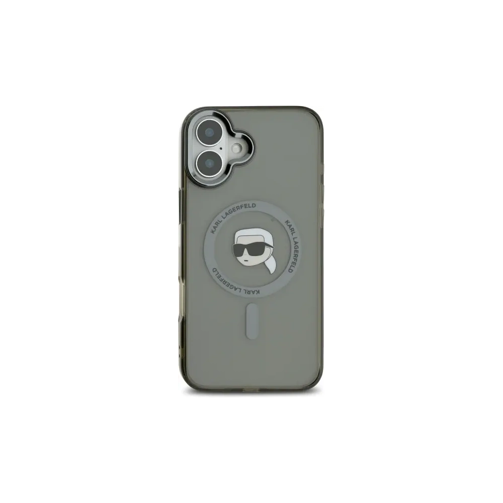 Hurtownia GSM - Karl Lagerfeld KLHMP16SHLSKIK Apple iPhone 16 kemény tok IML Fém Karl Head MagSafe fekete - KLD21767 - {ean13} - Hurt