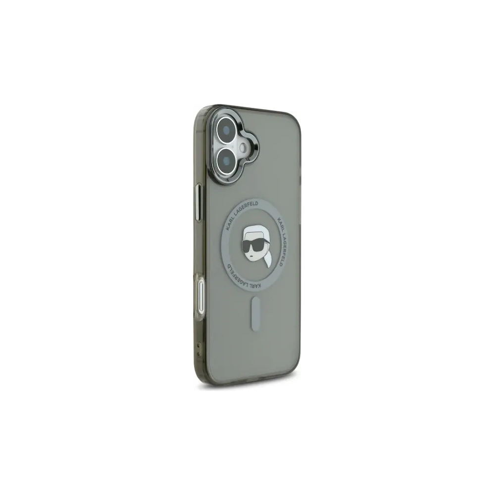 Hurtownia GSM - Karl Lagerfeld KLHMP16SHLSKIK Apple iPhone 16 kemény tok IML Fém Karl Head MagSafe fekete - KLD21767 - {ean13} - Hurt