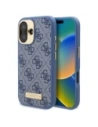 Etui Guess GUHMP16SU4GPRB Apple iPhone 16 hardcase 4G Logo Plate MagSafe niebieski/blue