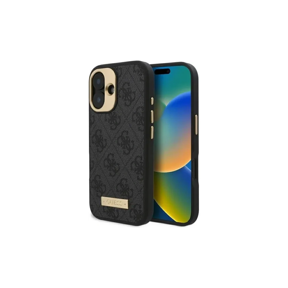 Hurtownia GSM - Etui Guess GUHMP16SU4GPRK Apple iPhone 16 hardcase 4G Logo Plate MagSafe czarny/black - GUE3665 - {ean13} - Hurt