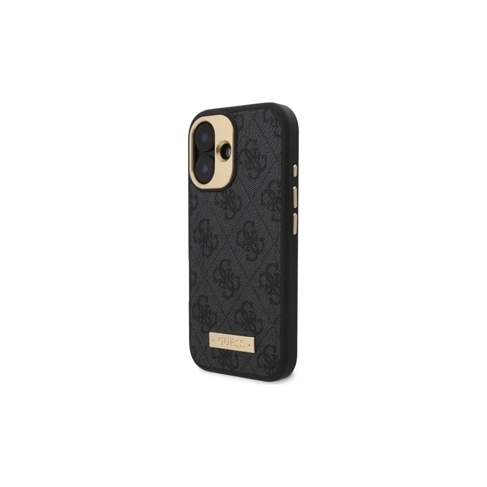 Hurtownia GSM - Etui Guess GUHMP16SU4GPRK Apple iPhone 16 hardcase 4G Logo Plate MagSafe czarny/black - GUE3665 - {ean13} - Hurt