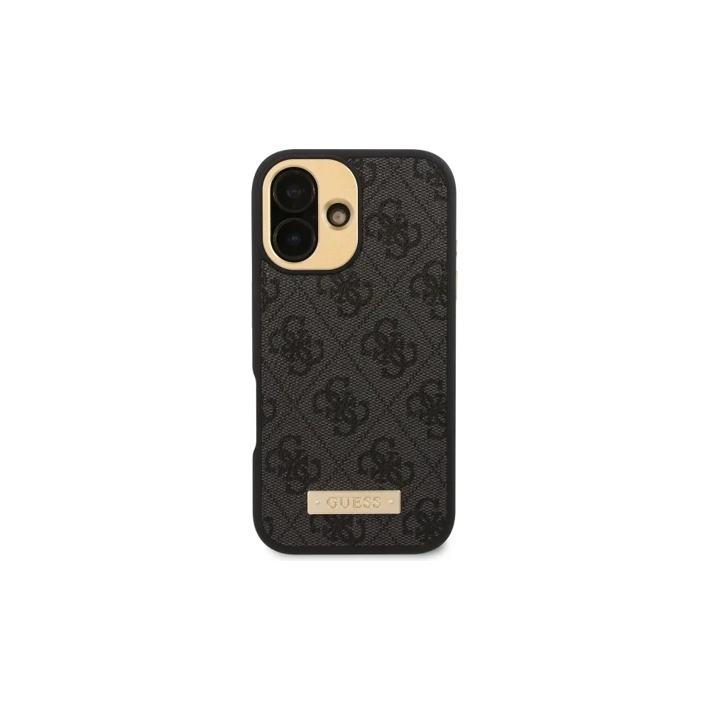 Hurtownia GSM - Etui Guess GUHMP16SU4GPRK Apple iPhone 16 hardcase 4G Logo Plate MagSafe czarny/black - GUE3665 - {ean13} - Hurt