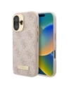 Guess GUHMP16SU4GPRP Apple iPhone 16 kemény tok 4G Logólemez MagSafe rózsaszín