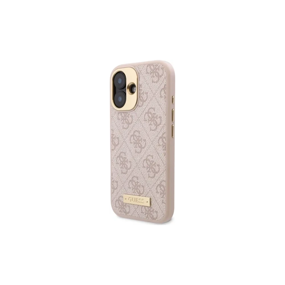 Hurtownia GSM - Etui Guess GUHMP16SU4GPRP Apple iPhone 16 hardcase 4G Logo Plate MagSafe różowy/pink - GUE3666 - {ean13} - Hurt