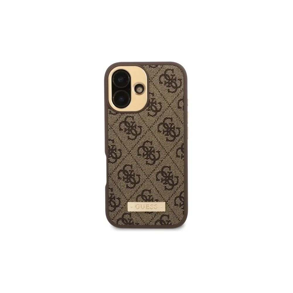 Hurtownia GSM - Etui Guess GUHMP16SU4GPRW Apple iPhone 16 hardcase 4G Logo Plate MagSafe brązowy/brown - GUE3667 - {ean13} - Hurt