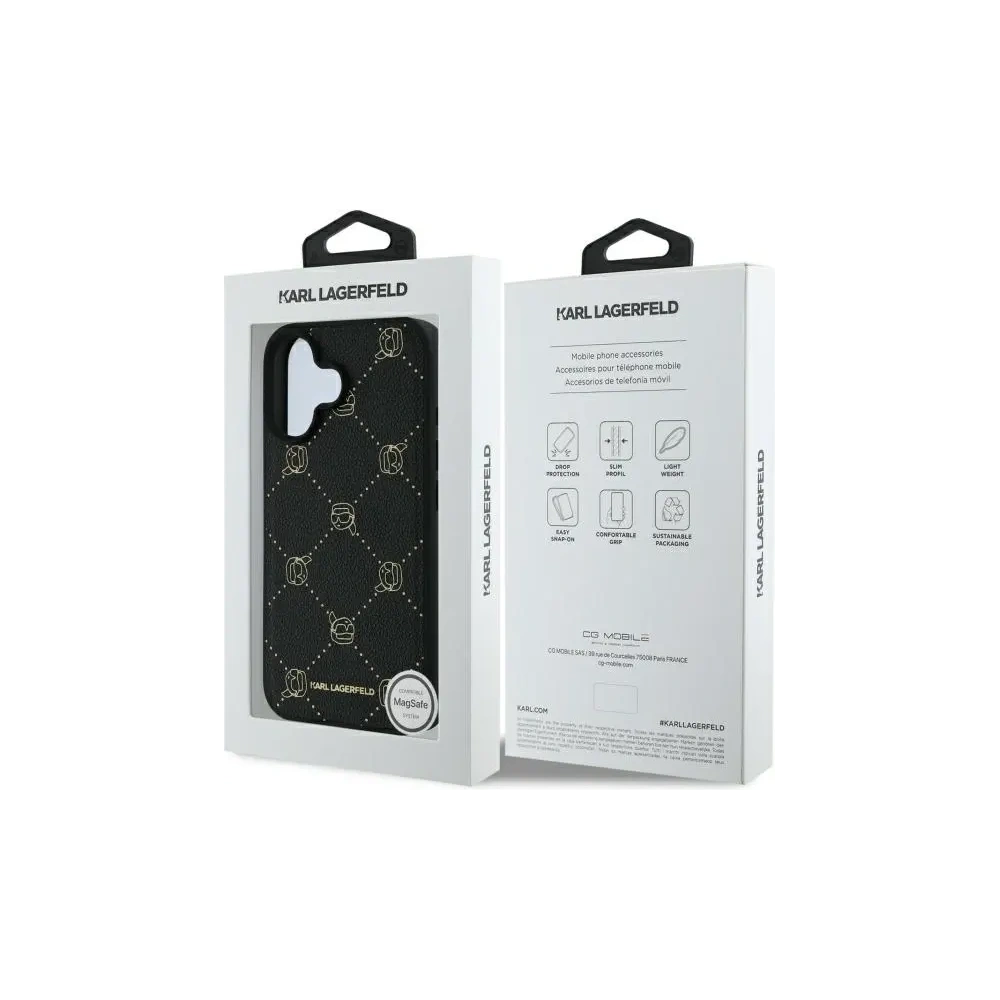Hurtownia GSM - Etui Karl Lagerfeld KLHMP16SPGKHPHK Apple iPhone 16 Magsafe Karl Head czarny/black - KLD21768 - {ean13} - Hurt