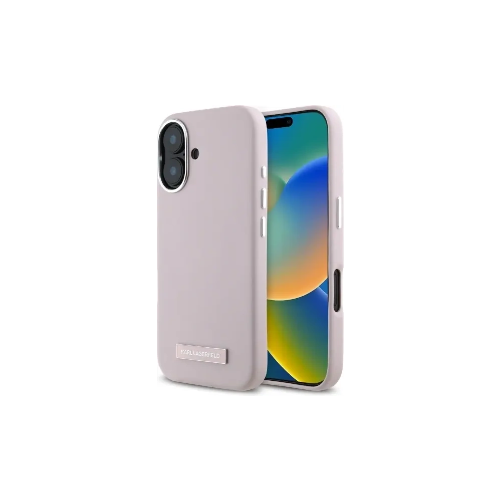 Hurtownia GSM - Karl Lagerfeld KLHMP16SPGMSRPP Apple iPhone 16 husă tare FW Placă Metalică MagSafe roz - KLD21769 - {ean13} - Hurt