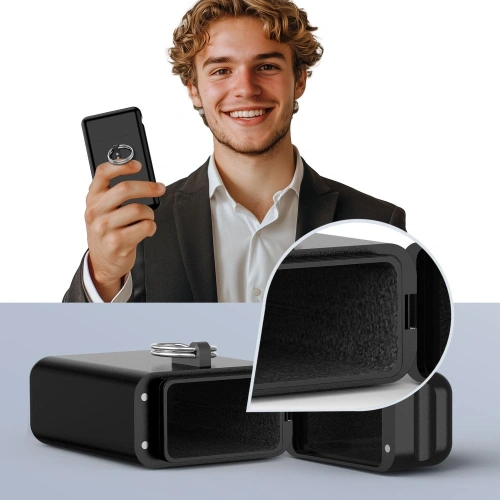 Klatka Faradaya Tech-Protect KLR200 Metal Keyless RFID Signal Blocker Case Black