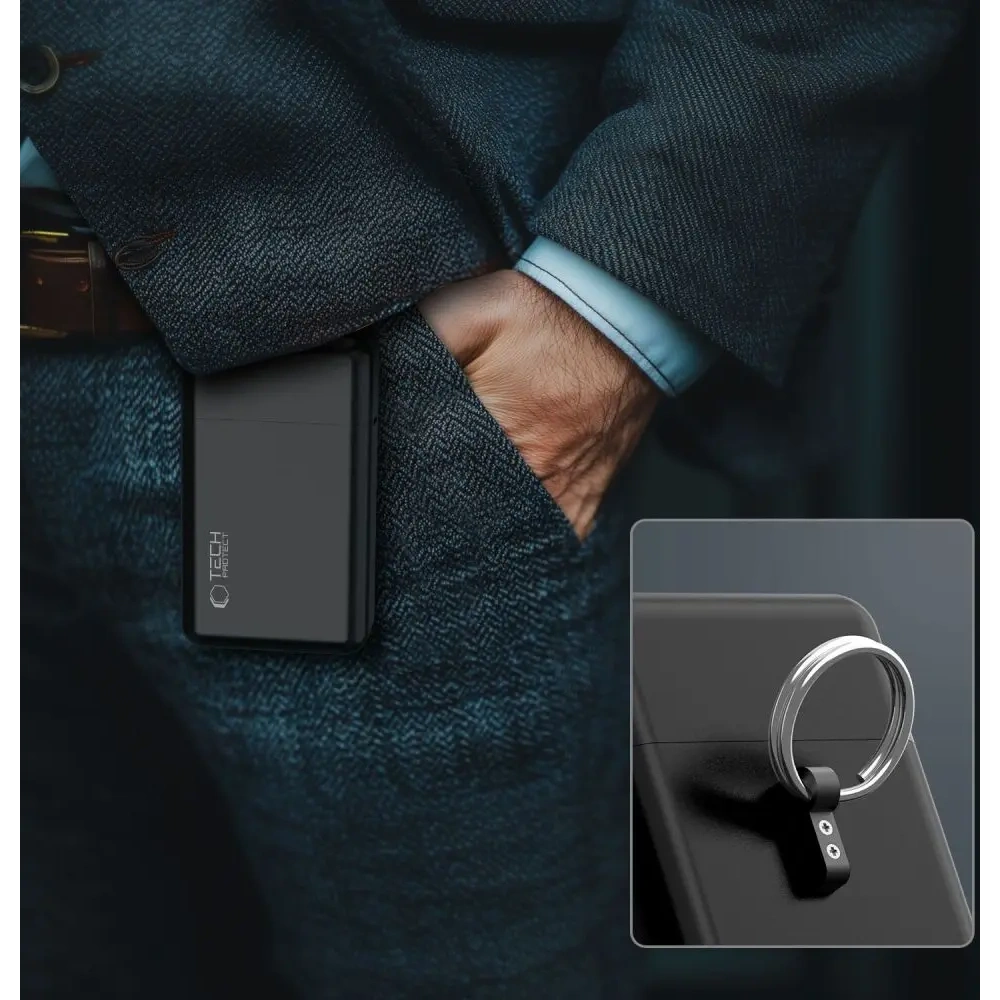 Hurtownia GSM - Tech-Protect KLR200 faraday ketrec Fém Kulcsnélküli RFID Jelblokkoló Tok Fekete - THP3376 - {ean13} - Hurt