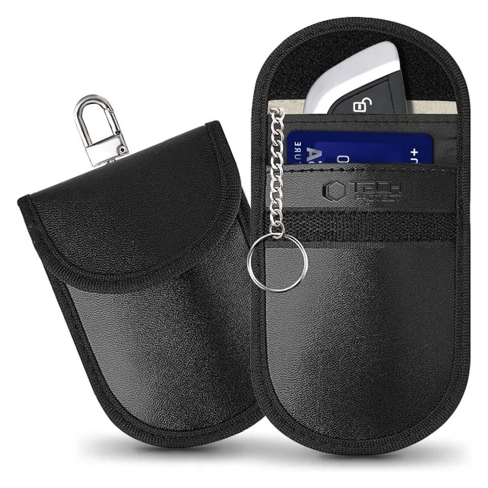 Hurtownia GSM - Tech-Protect KLR100 Faraday ketrec Táska Kulcs nélküli RFID Jel Blokkoló Tok Fekete - THP3377 - {ean13} - Hurt