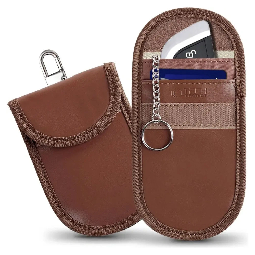 Hurtownia GSM - Klatka Faradaya Tech-Protect KLR100 Pouch Keyless RFID Signal Blocker Case Espresso - THP3378 - {ean13} - Hurt