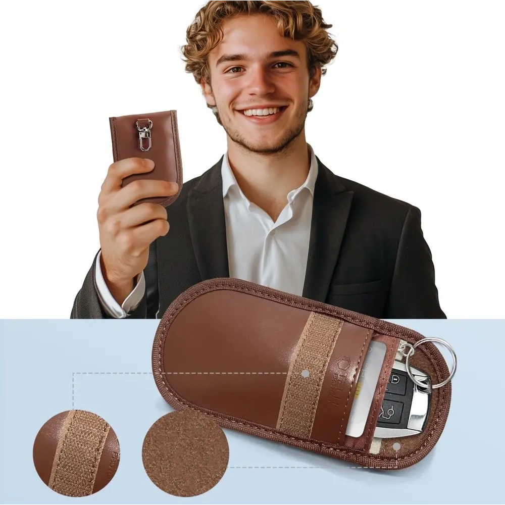 Hurtownia GSM - Klatka Faradaya Tech-Protect KLR100 Pouch Keyless RFID Signal Blocker Case Espresso - THP3378 - {ean13} - Hurt