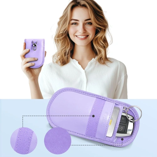 Klatka Faradaya Tech-Protect KLR100 Pouch Keyless RFID Signal Blocker Case Lavender