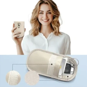 Hurtownia GSM - Tech-Protect KLR100 faraday ketrec Táska Kulcsnélküli RFID Jel Blokkoló Tok Caffe Latte - THP3380 - {ean13} - Hurt