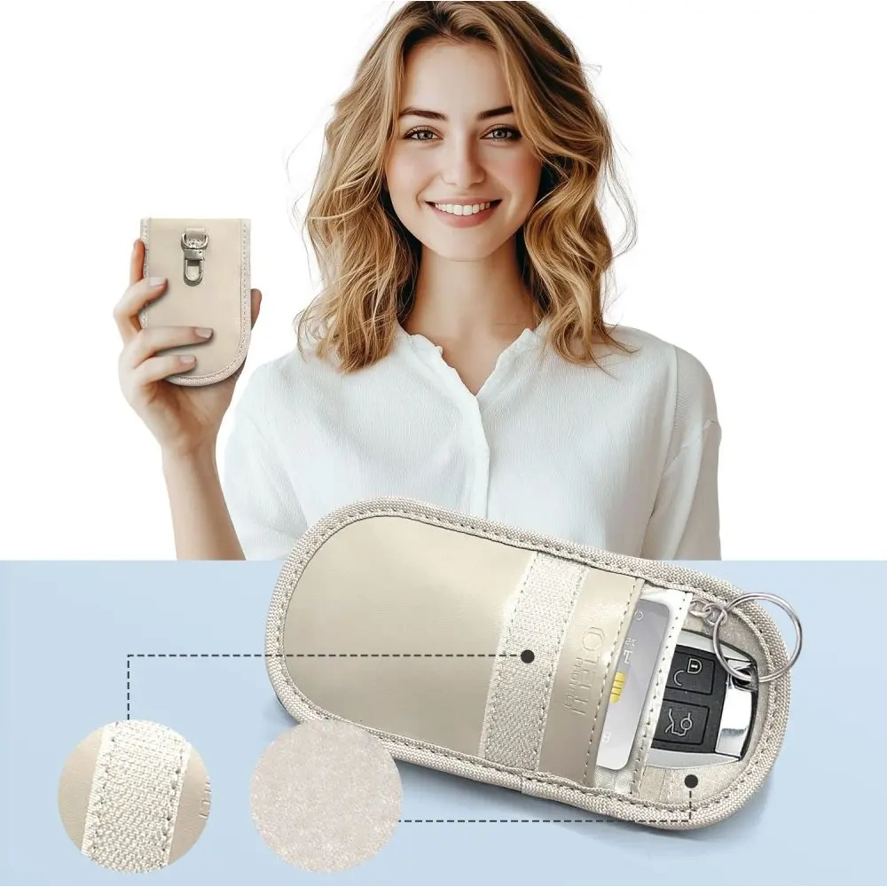 Hurtownia GSM - Tech-Protect KLR100 faraday ketrec Táska Kulcsnélküli RFID Jel Blokkoló Tok Caffe Latte - THP3380 - {ean13} - Hurt