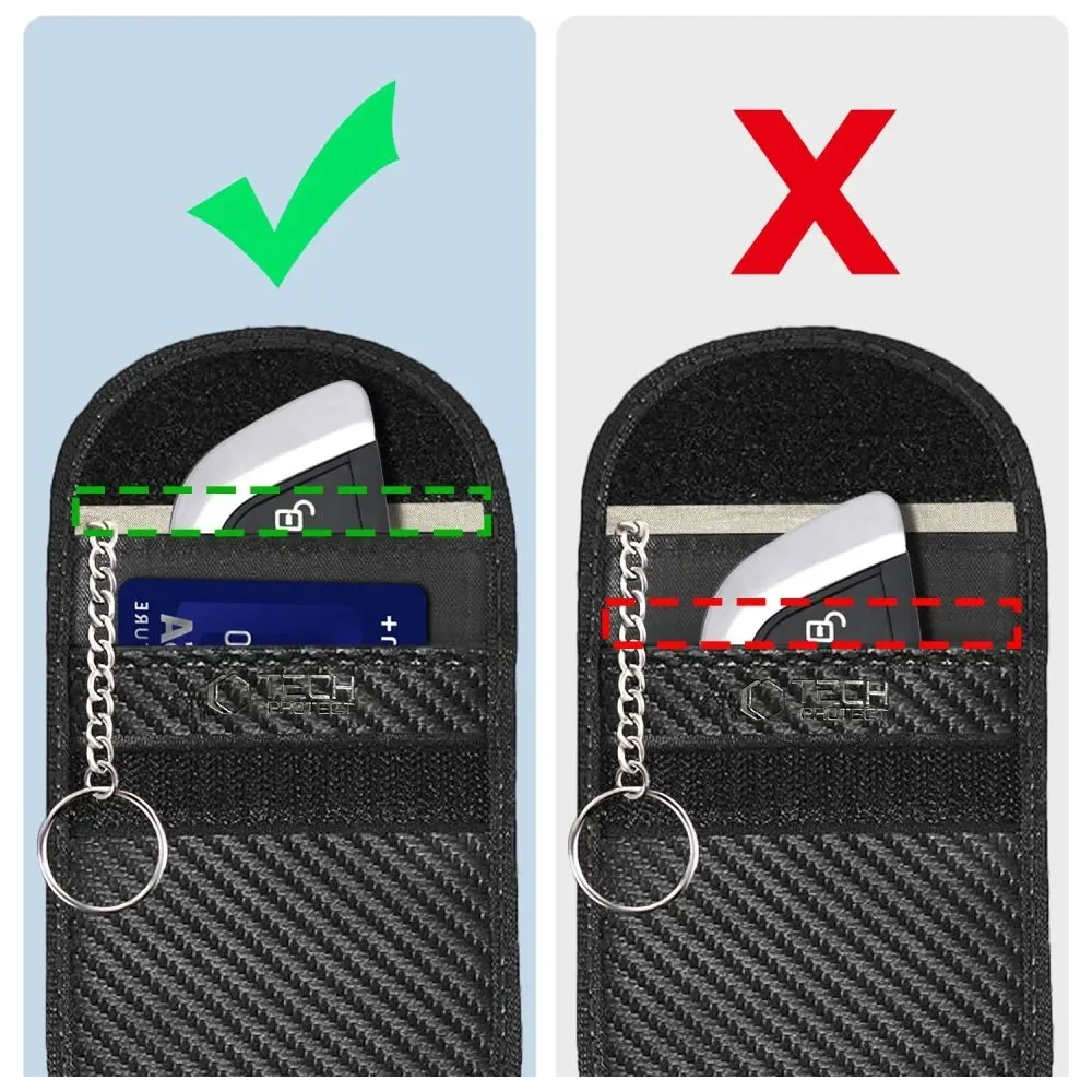 Hurtownia GSM - Tech-Protect KLR100 faraday ketrec Tok Kulcs nélküli RFID Jel Blokkoló Eset Szén - THP3381 - {ean13} - Hurt