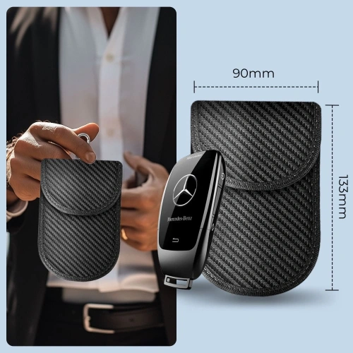 Klatka Faradaya Tech-Protect KLR100 Pouch Keyless RFID Signal Blocker Case Carbon