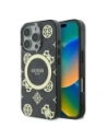 Etui Guess GUHMP16XH4PYEEK Apple iPhone 16 Pro Max hardcase IML Peony On 4G Background MagSafe czarny/black