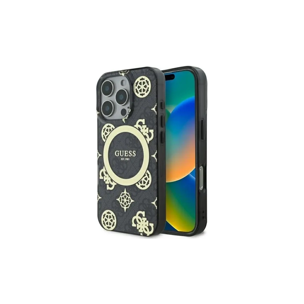 Hurtownia GSM - Etui Guess GUHMP16XH4PYEEK Apple iPhone 16 Pro Max hardcase IML Peony On 4G Background MagSafe czarny/black - GUE3670 - {ean13} - Hurt