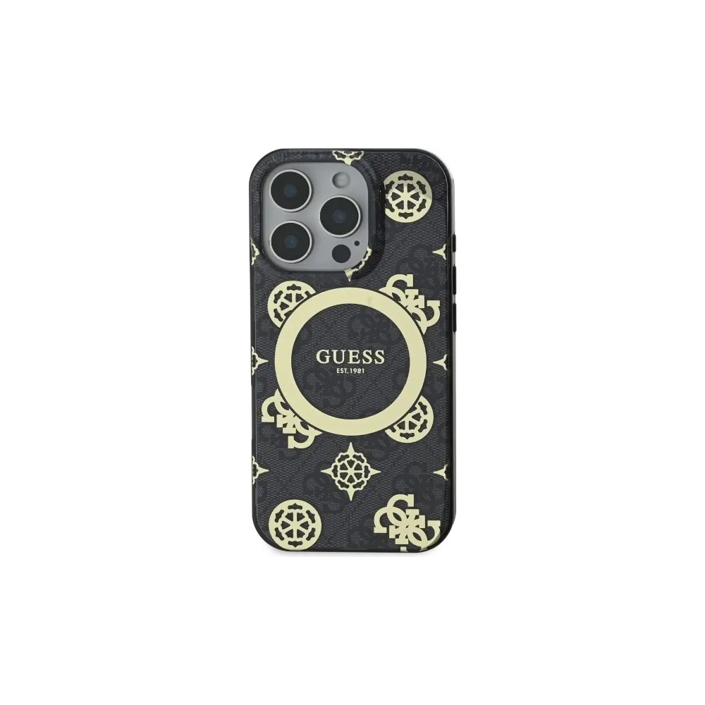 Hurtownia GSM - Etui Guess GUHMP16XH4PYEEK Apple iPhone 16 Pro Max hardcase IML Peony On 4G Background MagSafe czarny/black - GUE3670 - {ean13} - Hurt