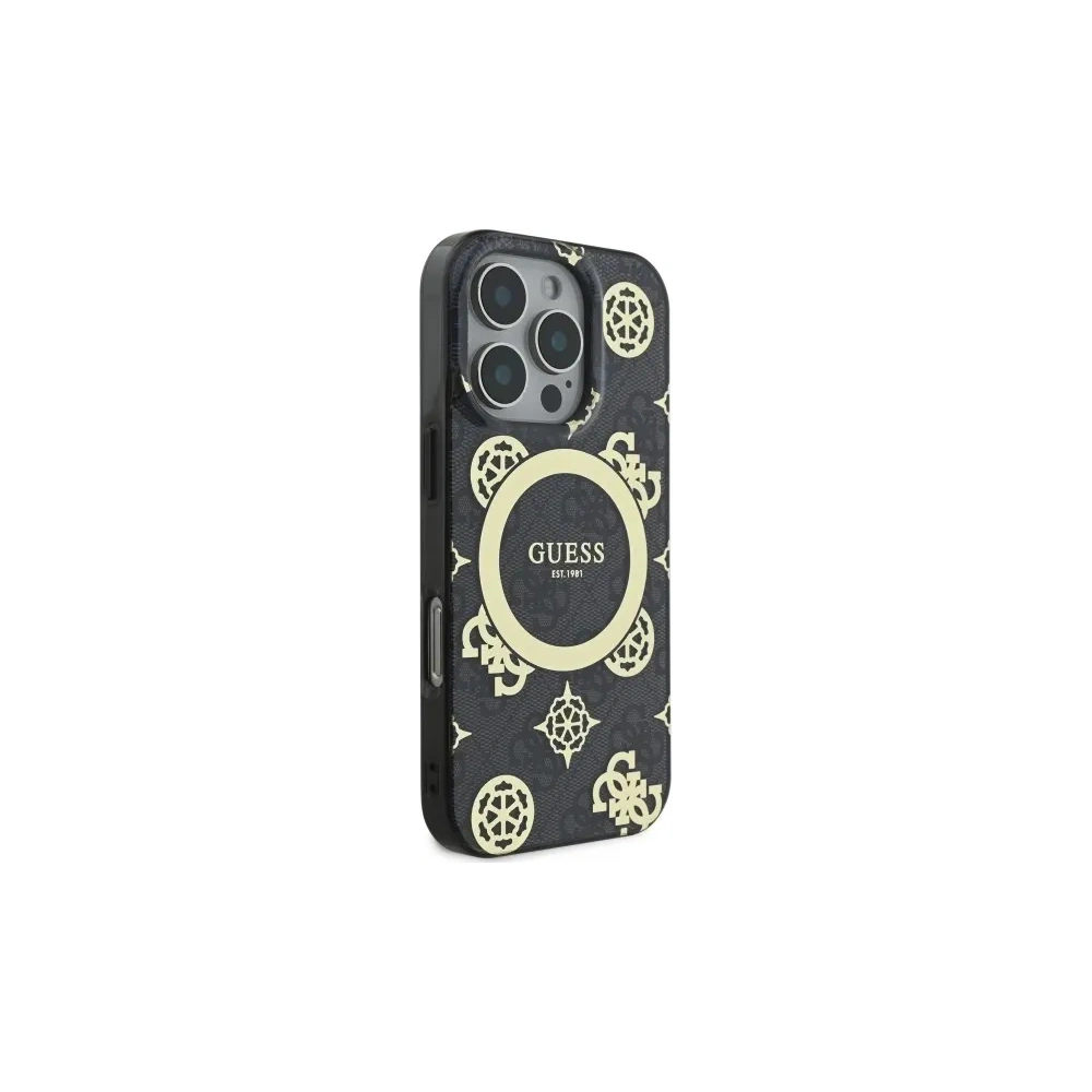 Hurtownia GSM - Etui Guess GUHMP16XH4PYEEK Apple iPhone 16 Pro Max hardcase IML Peony On 4G Background MagSafe czarny/black - GUE3670 - {ean13} - Hurt