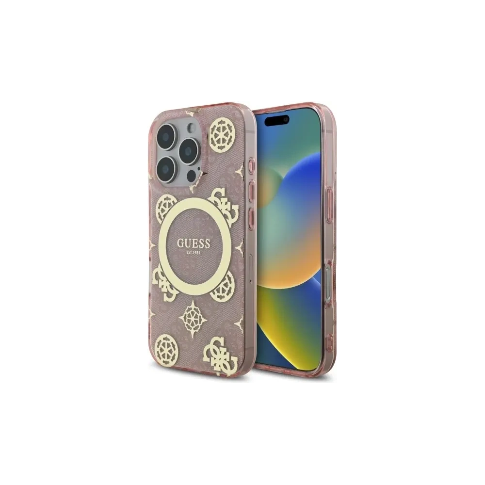 Hurtownia GSM - Etui Guess GUHMP16XH4PYEEP Apple iPhone 16 Pro Max hardcase IML Peony On 4G Background MagSafe różowy/pink - GUE3671 - {ean13} - Hurt