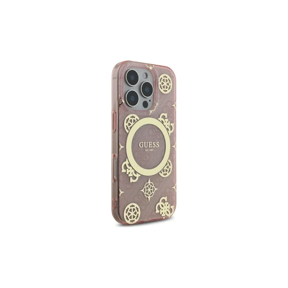 Hurtownia GSM - Etui Guess GUHMP16XH4PYEEP Apple iPhone 16 Pro Max hardcase IML Peony On 4G Background MagSafe różowy/pink - GUE3671 - {ean13} - Hurt