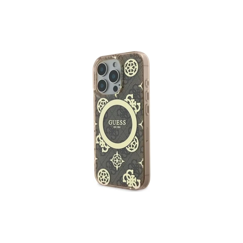 Wholesale Guess GUHMP16XH4PYEEW Apple iPhone 16 Pro Max hardcase IML Peony On 4G Background MagSafe brown - GUE3672 - {ean13} - Hurt