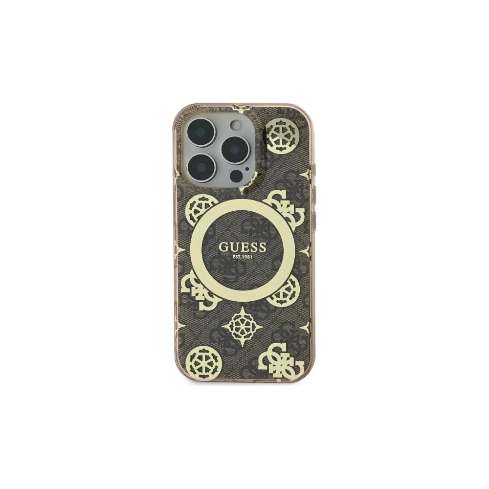 Wholesale Guess GUHMP16XH4PYEEW Apple iPhone 16 Pro Max hardcase IML Peony On 4G Background MagSafe brown - GUE3672 - {ean13} - Hurt