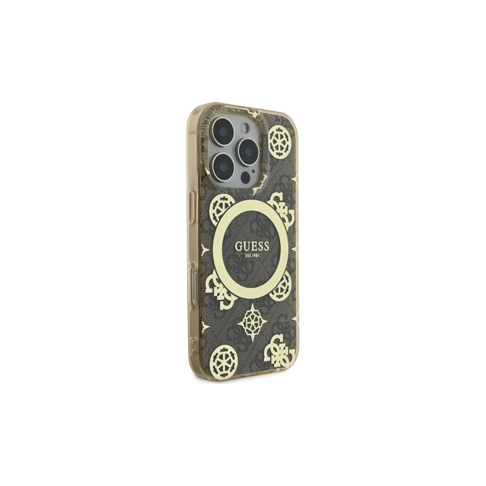 Wholesale Guess GUHMP16XH4PYEEW Apple iPhone 16 Pro Max hardcase IML Peony On 4G Background MagSafe brown - GUE3672 - {ean13} - Hurt