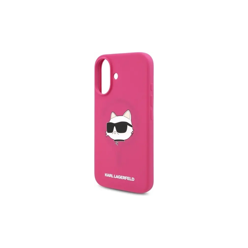 Hurtownia GSM - Karl Lagerfeld KLHMP16SSCHPPLF Apple iPhone 16 Hardcase Silikon Choupette Kopf Druck MagSafe Fuchsia - KLD21771 - {ean13} - Hurt