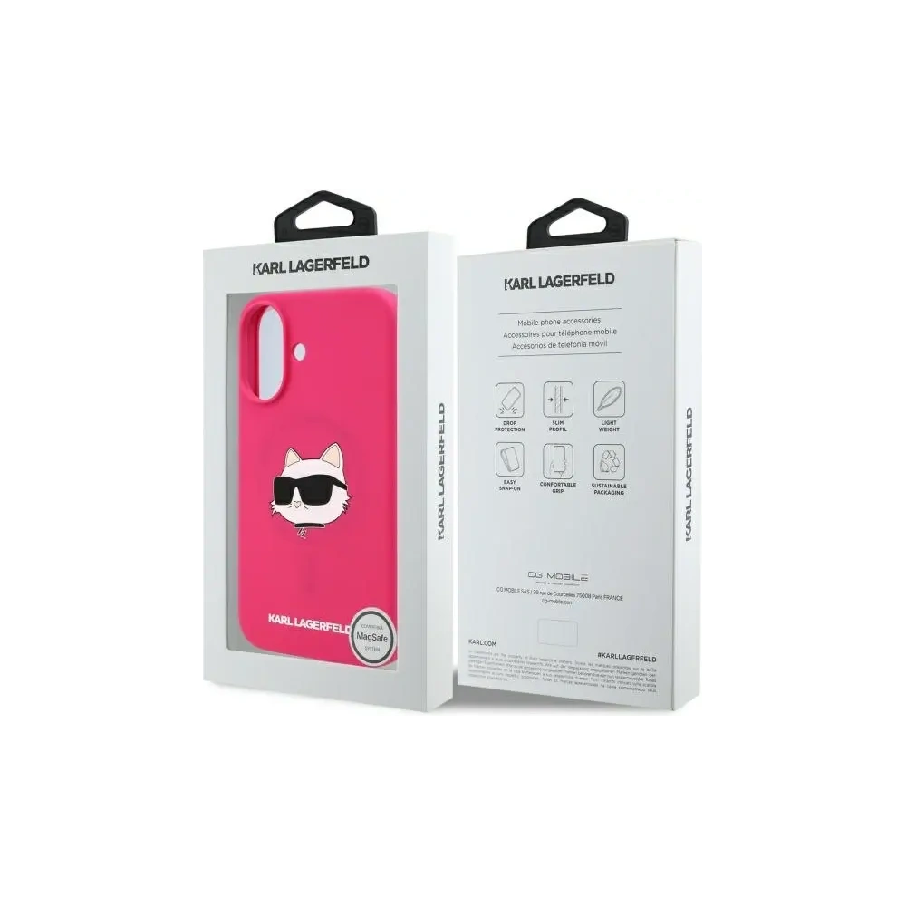 Hurtownia GSM - Etui Karl Lagerfeld KLHMP16SSCHPPLF Apple iPhone 16 hardcase Silicone Choupette Head Print MagSafe fuksja/fuschia - KLD21771 - {ean13} - Hurt