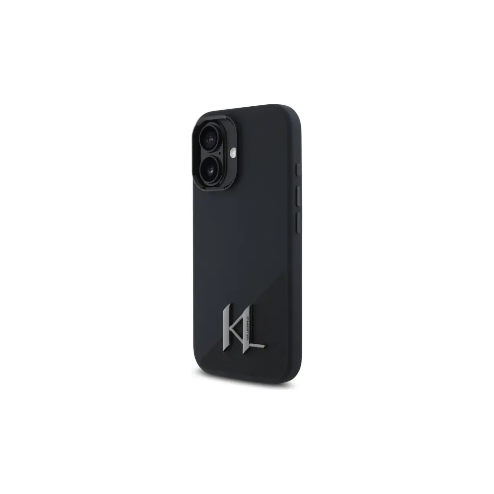 Hurtownia GSM - Etui Karl Lagerfeld KLHMP16SSCMKMPCK Apple iPhone 16 hardcase Silicone Shadow Metal Initial MagSafe czarny/black - KLD21772 - {ean13} - Hurt