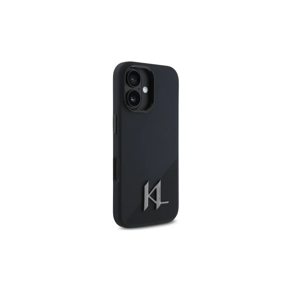 Wholesale Karl Lagerfeld KLHMP16SSCMKMPCK Apple iPhone 16 hardcase Silicone Shadow Metal Initial MagSafe black - KLD21772 - {ean13} - Hurt