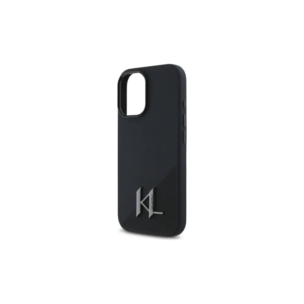 Wholesale Karl Lagerfeld KLHMP16SSCMKMPCK Apple iPhone 16 hardcase Silicone Shadow Metal Initial MagSafe black - KLD21772 - {ean13} - Hurt