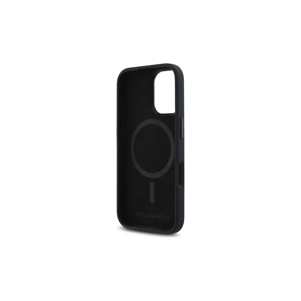 Hurtownia GSM - Etui Karl Lagerfeld KLHMP16SSCMKMPCK Apple iPhone 16 hardcase Silicone Shadow Metal Initial MagSafe czarny/black - KLD21772 - {ean13} - Hurt