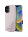 Karl Lagerfeld KLHMP16SSCMKMPCP Apple iPhone 16 hardcase Silicone Shadow Metal Initial MagSafe pink
