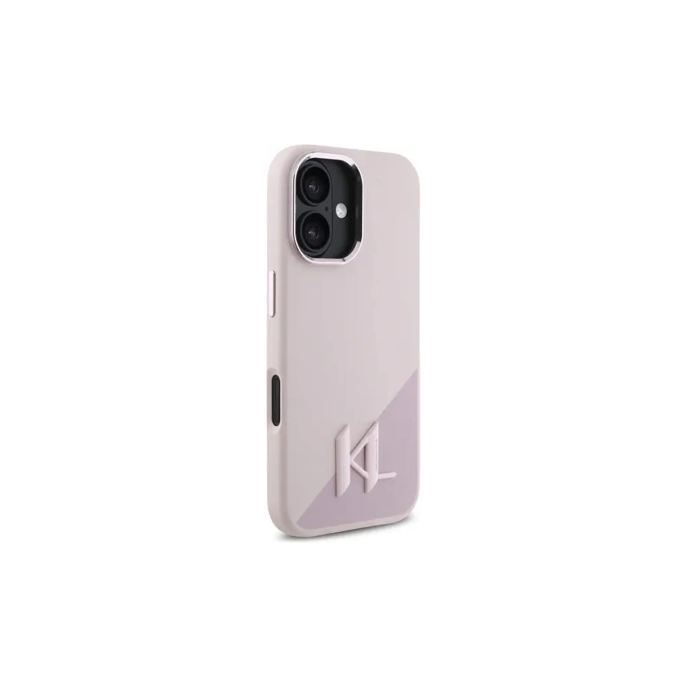 Hurtownia GSM - Etui Karl Lagerfeld KLHMP16SSCMKMPCP Apple iPhone 16 hardcase Silicone Shadow Metal Initial MagSafe różowy/pink - KLD21773 - {ean13} - Hurt