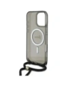Hurtownia GSM - Guess GUHMP16XHCTSGNSK Apple iPhone 16 Pro Max kemény tok Crossbody Cord Script MagSafe fekete - GUE3674 - {ean13} - Hurt