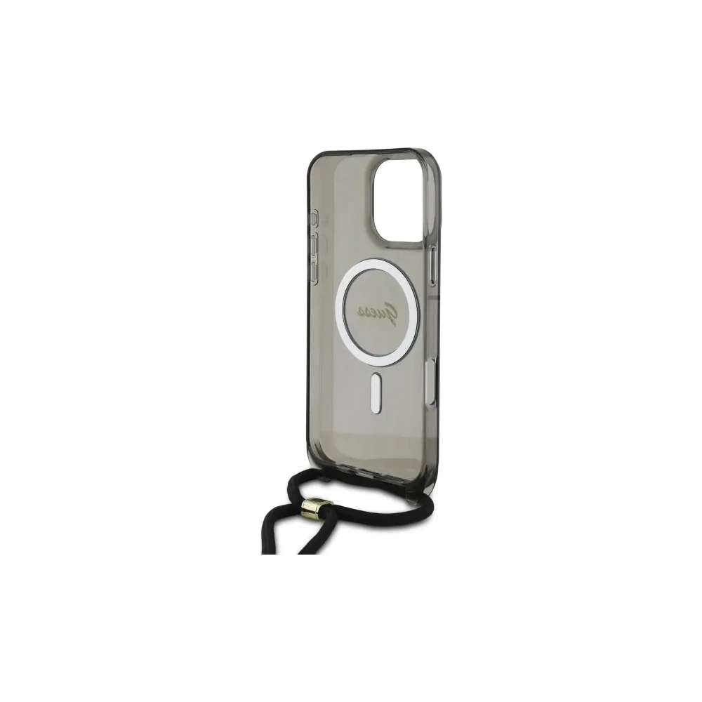 Hurtownia GSM - Guess GUHMP16XHCTSGNSK Apple iPhone 16 Pro Max Hardcase Crossbody Cord Script MagSafe schwarz - GUE3674 - {ean13} - Hurt