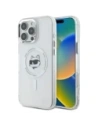 Karl Lagerfeld KLHMP16XHLSCHH Apple iPhone 16 Pro Max kemény tok IML Metal Choupette Head MagSafe fehér