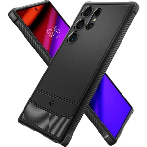 Hurtownia GSM - [OUTLET] Case Spigen Rugged Armor Samsung Galaxy S24 Ultra Matt Schwarz - OT-709 - {ean13} - Hurt