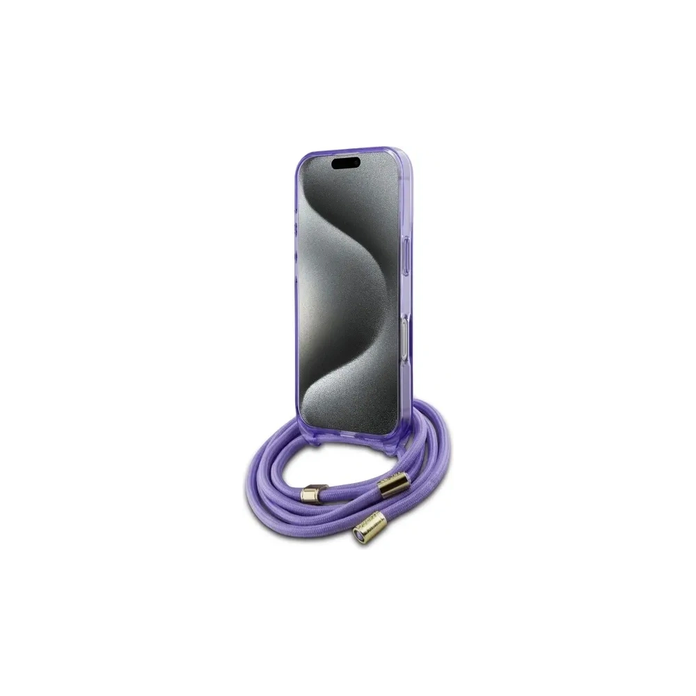 Hurtownia GSM - Guess GUHMP16XHCTSGNSU Apple iPhone 16 Pro Max Hartschale Crossbody Cord Script MagSafe lila - GUE3676 - {ean13} - Hurt